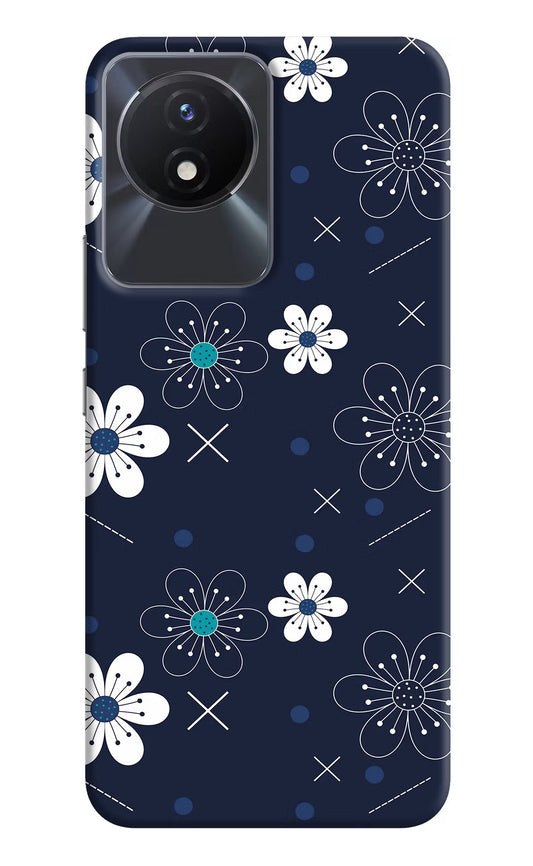 Flowers Vivo Y02/Y02T Hard Case Back Cover by Casekaro