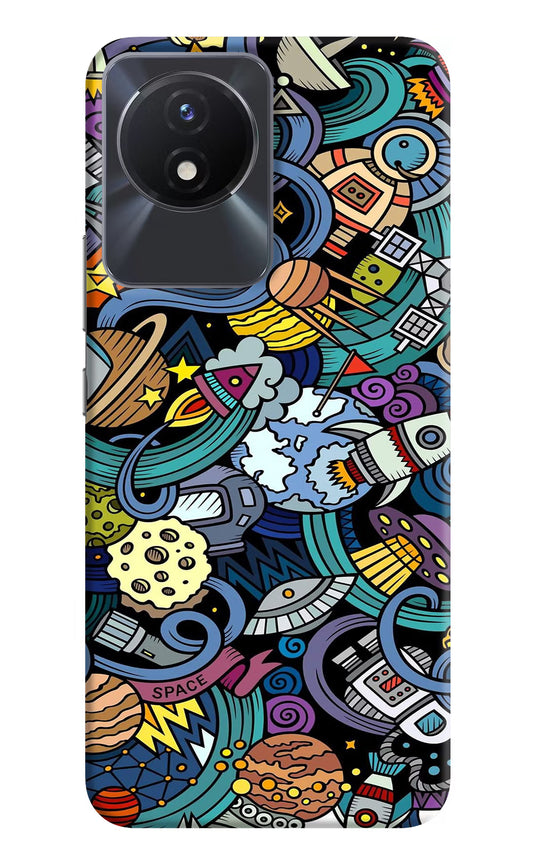 Space Abstract Vivo Y02/Y02T Hard Case Back Cover by Casekaro
