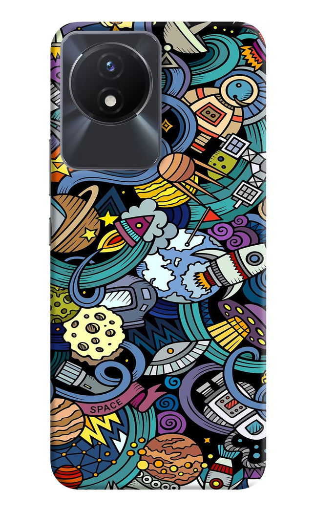 Space Abstract Vivo Y02/Y02T Hard Case Back Cover by Casekaro