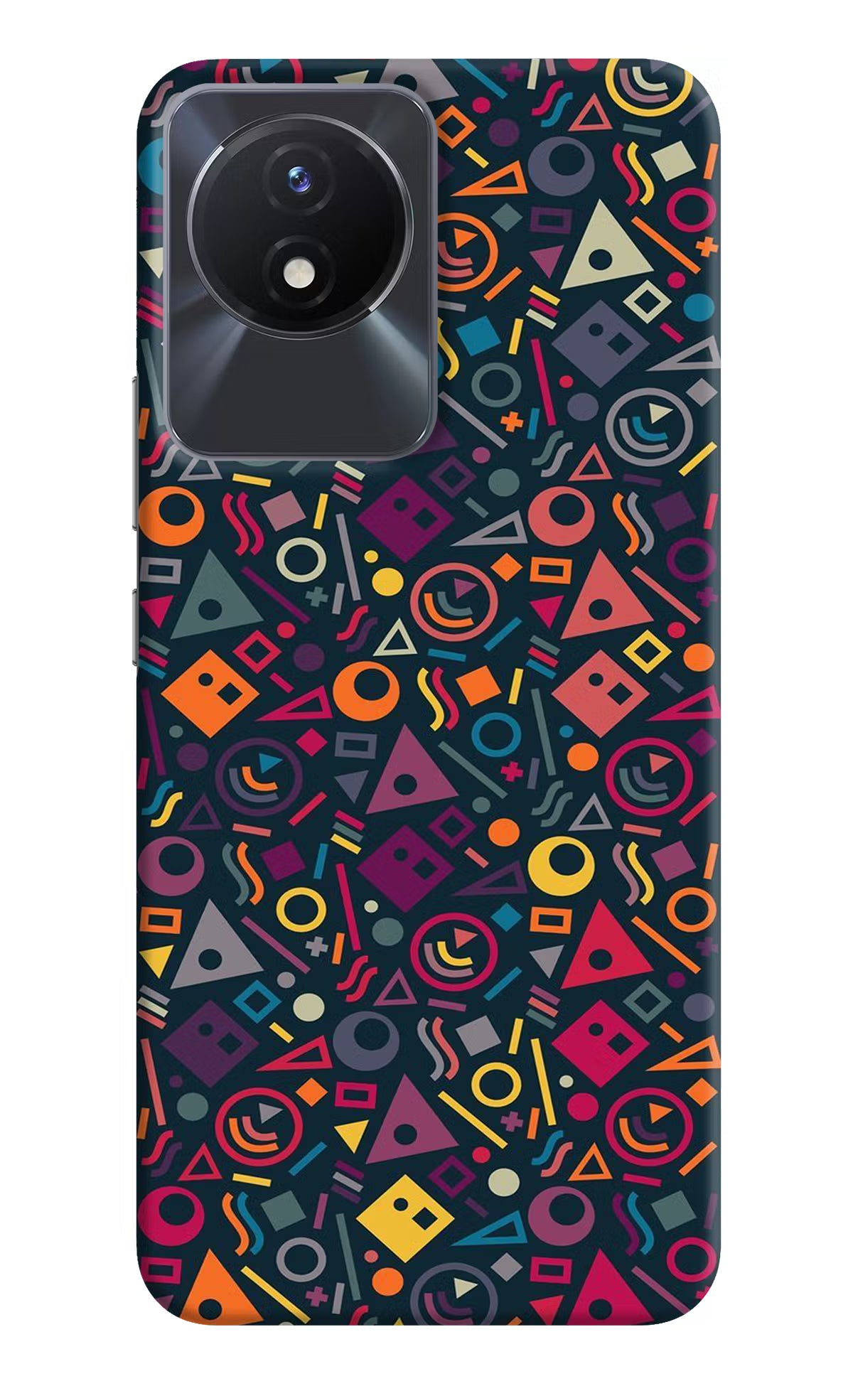 Geometric Abstract Vivo Y02/Y02T Hard Case Back Cover by Casekaro
