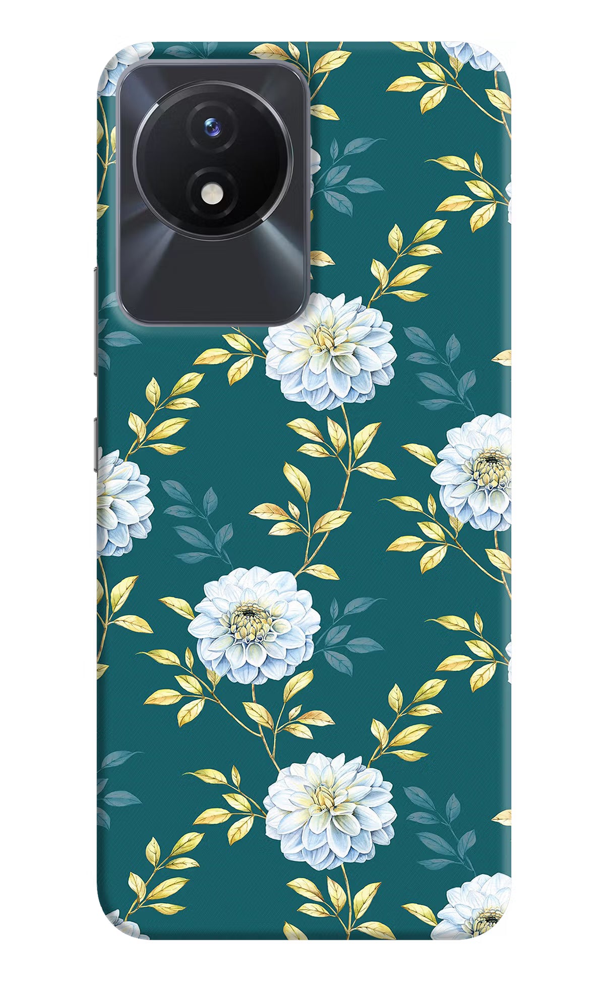 Flowers Vivo Y02/Y02T Hard Case Back Cover by Casekaro
