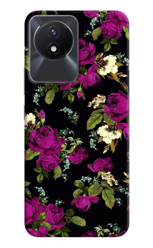 Flowers Vivo Y02/Y02T Hard Case Back Cover by Casekaro