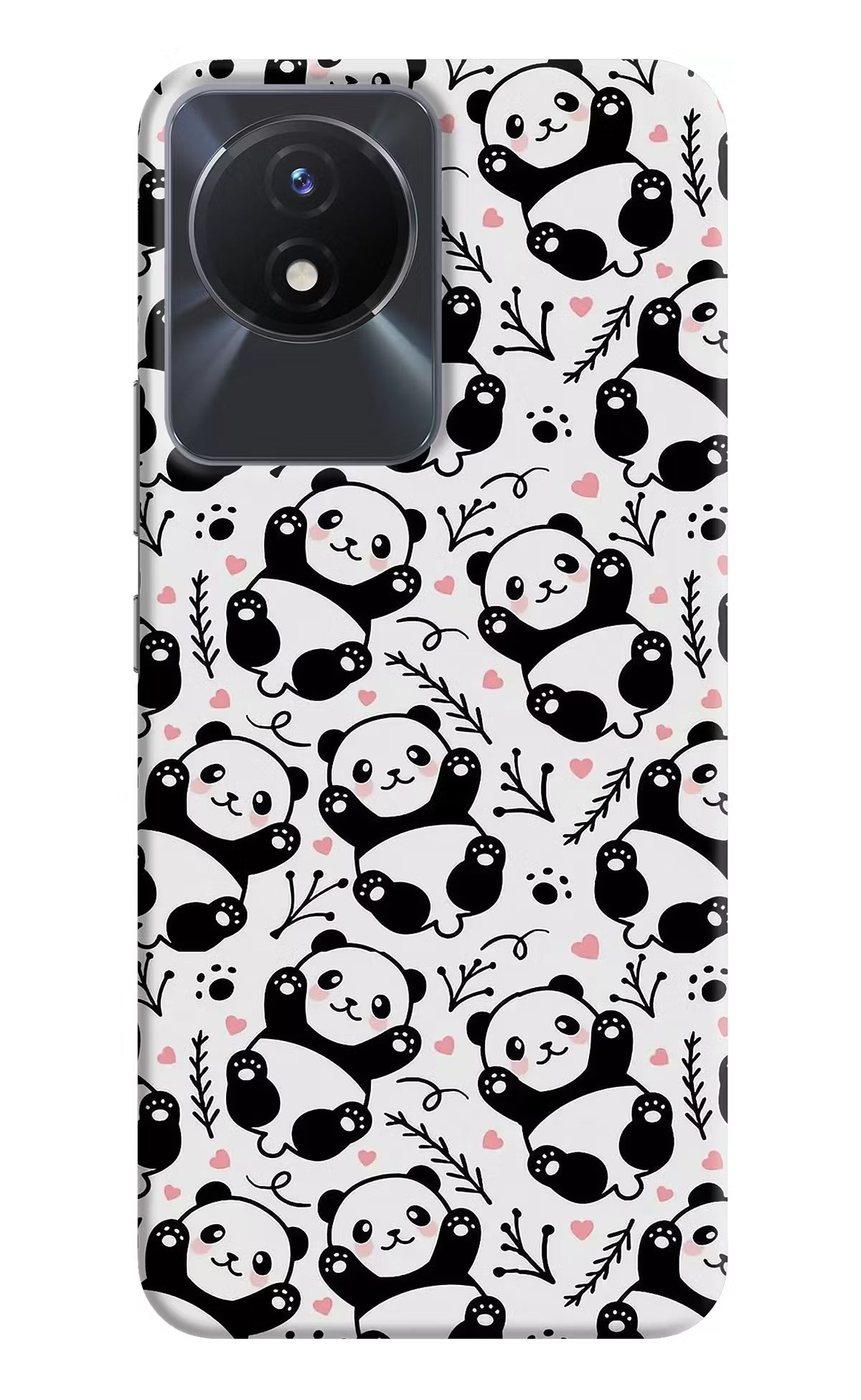 Cute Panda Vivo Y02/Y02T Hard Case Back Cover by Casekaro