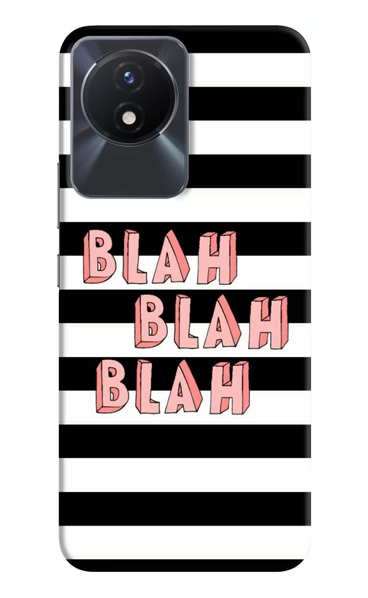 Blah Blah Blah Vivo Y02/Y02T Hard Case Back Cover by Casekaro