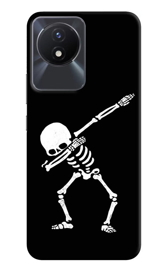 Dabbing Skeleton Art Vivo Y02/Y02T Hard Case Back Cover by Casekaro
