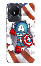 Captain America Vivo Y02/Y02T Hard Case Back Cover by Casekaro