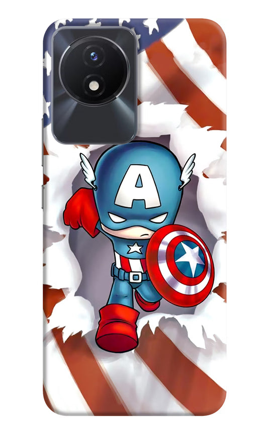 Captain America Vivo Y02/Y02T Hard Case Back Cover by Casekaro