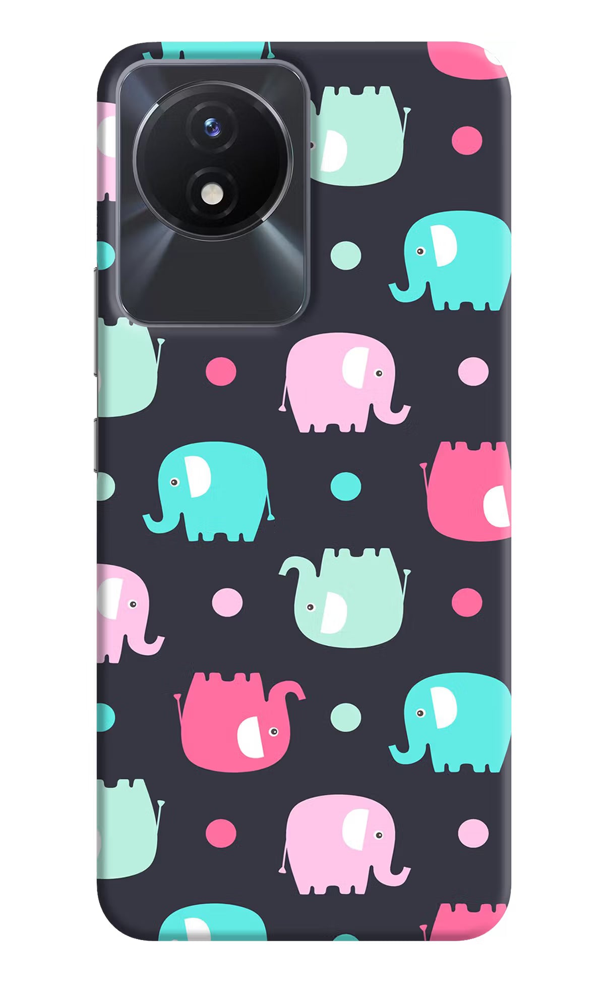 Elephants Vivo Y02/Y02T Hard Case Back Cover by Casekaro
