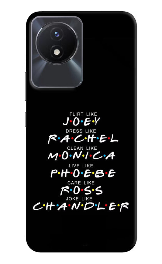 FRIENDS Character Vivo Y02/Y02T Hard Case Back Cover by Casekaro