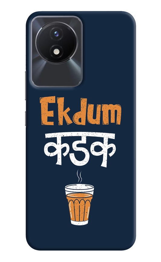 Ekdum Kadak Chai Vivo Y02/Y02T Hard Case Back Cover by Casekaro