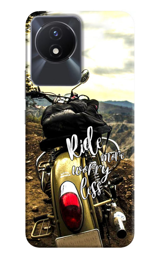 Ride More Worry Less Vivo Y02/Y02T Hard Case Back Cover by Casekaro