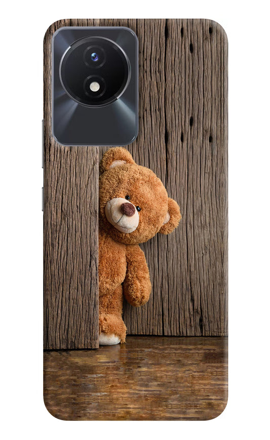 Teddy Wooden Vivo Y02/Y02T Hard Case Back Cover by Casekaro
