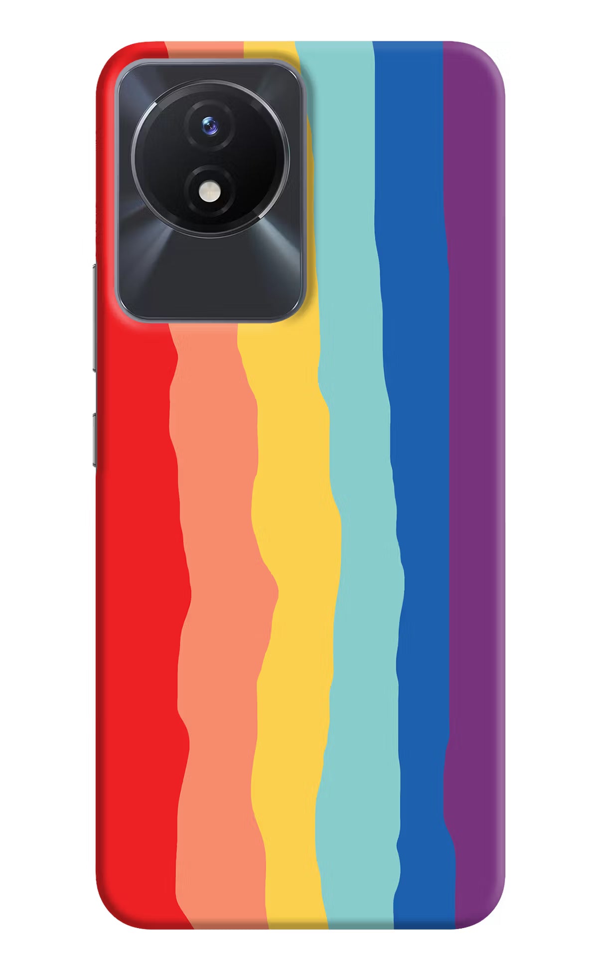 Rainbow Vivo Y02/Y02T Hard Case Back Cover by Casekaro