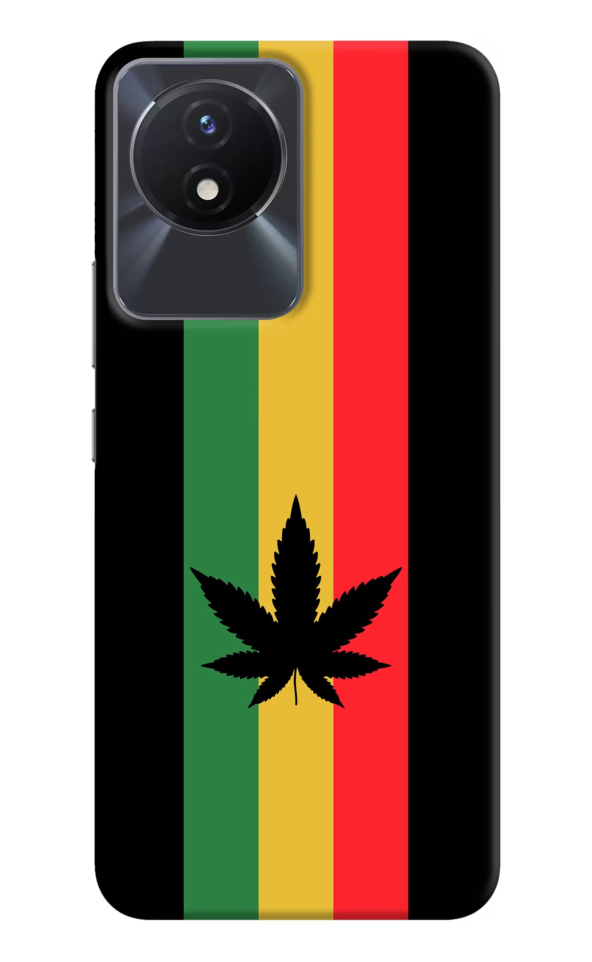 Weed Flag Vivo Y02/Y02T Hard Case Back Cover by Casekaro