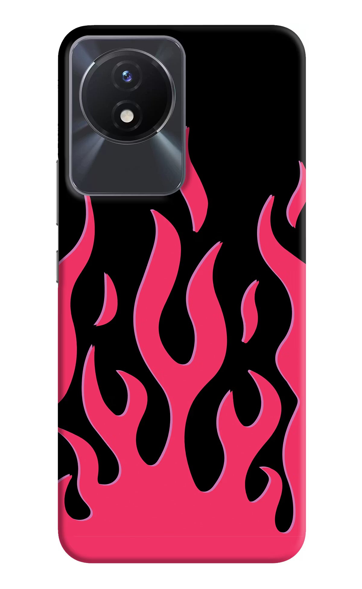 Fire Flames Vivo Y02/Y02T Hard Case Back Cover by Casekaro