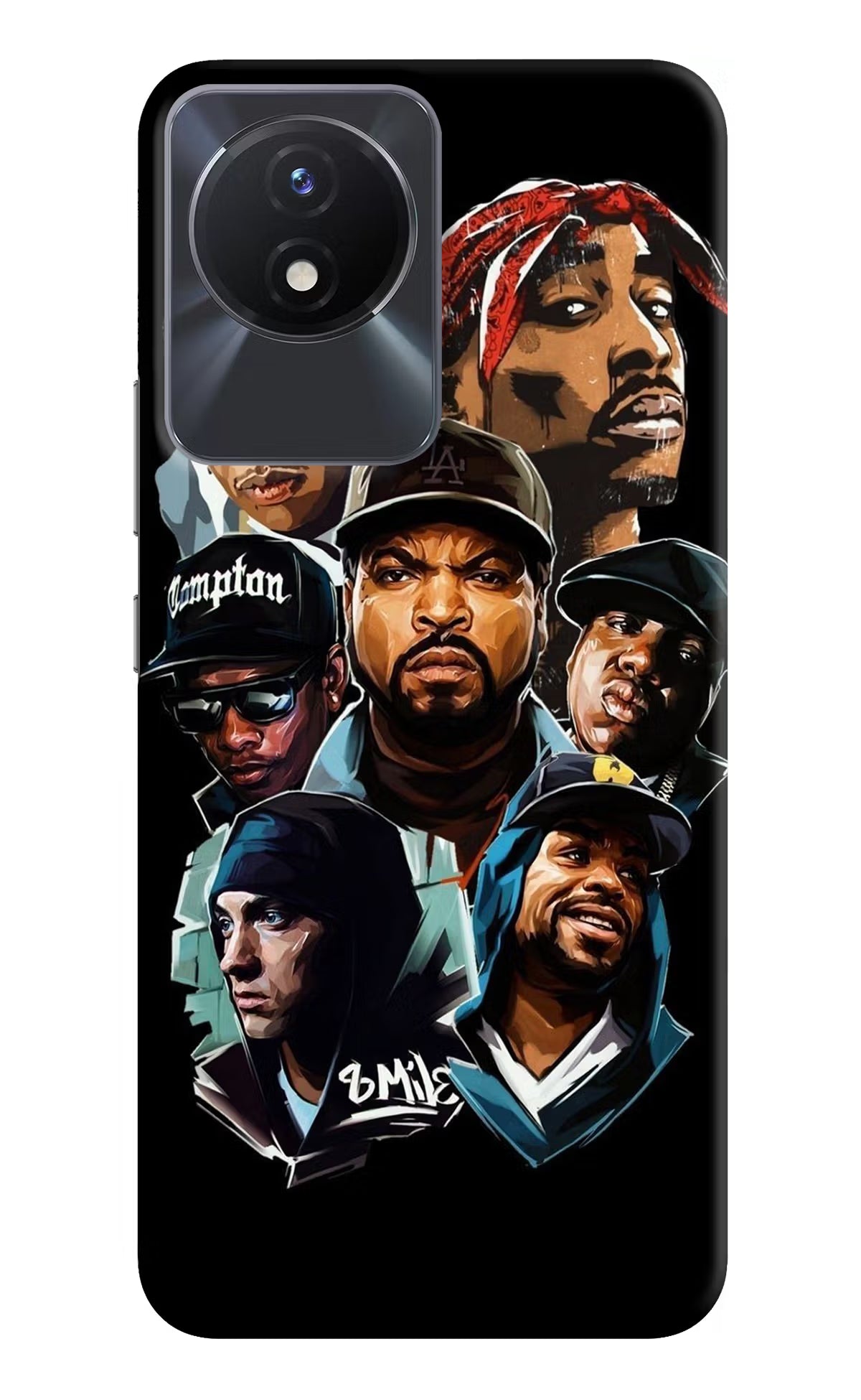 Rappers Vivo Y02/Y02T Hard Case Back Cover by Casekaro