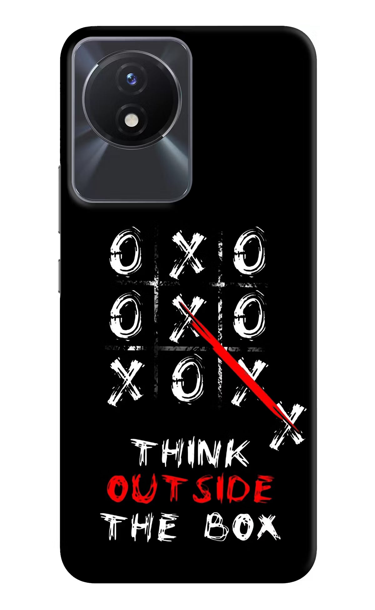 Think out of the BOX Vivo Y02/Y02T Hard Case Back Cover by Casekaro