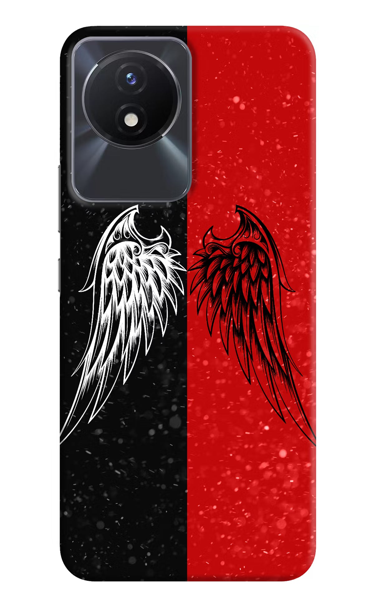 Wings Vivo Y02/Y02T Hard Case Back Cover by Casekaro