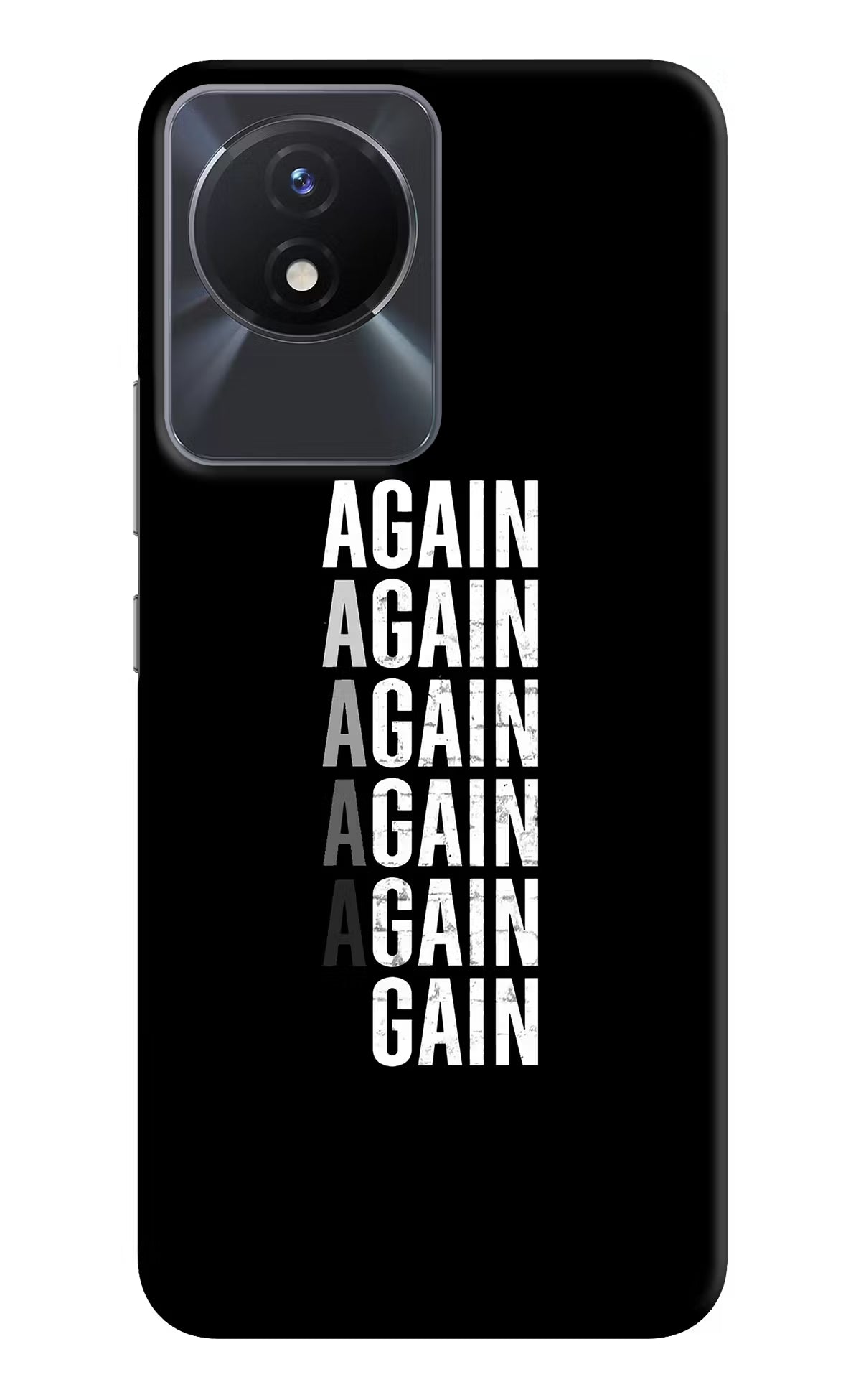 Again Again Gain Vivo Y02/Y02T Hard Case Back Cover by Casekaro