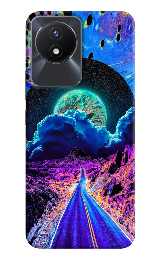 Psychedelic Painting Vivo Y02/Y02T Hard Case Back Cover by Casekaro