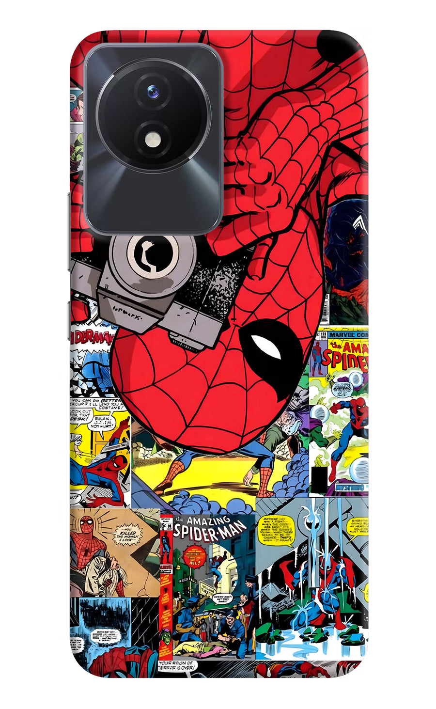 Spider Man Vivo Y02/Y02T Back Cover, Hard case