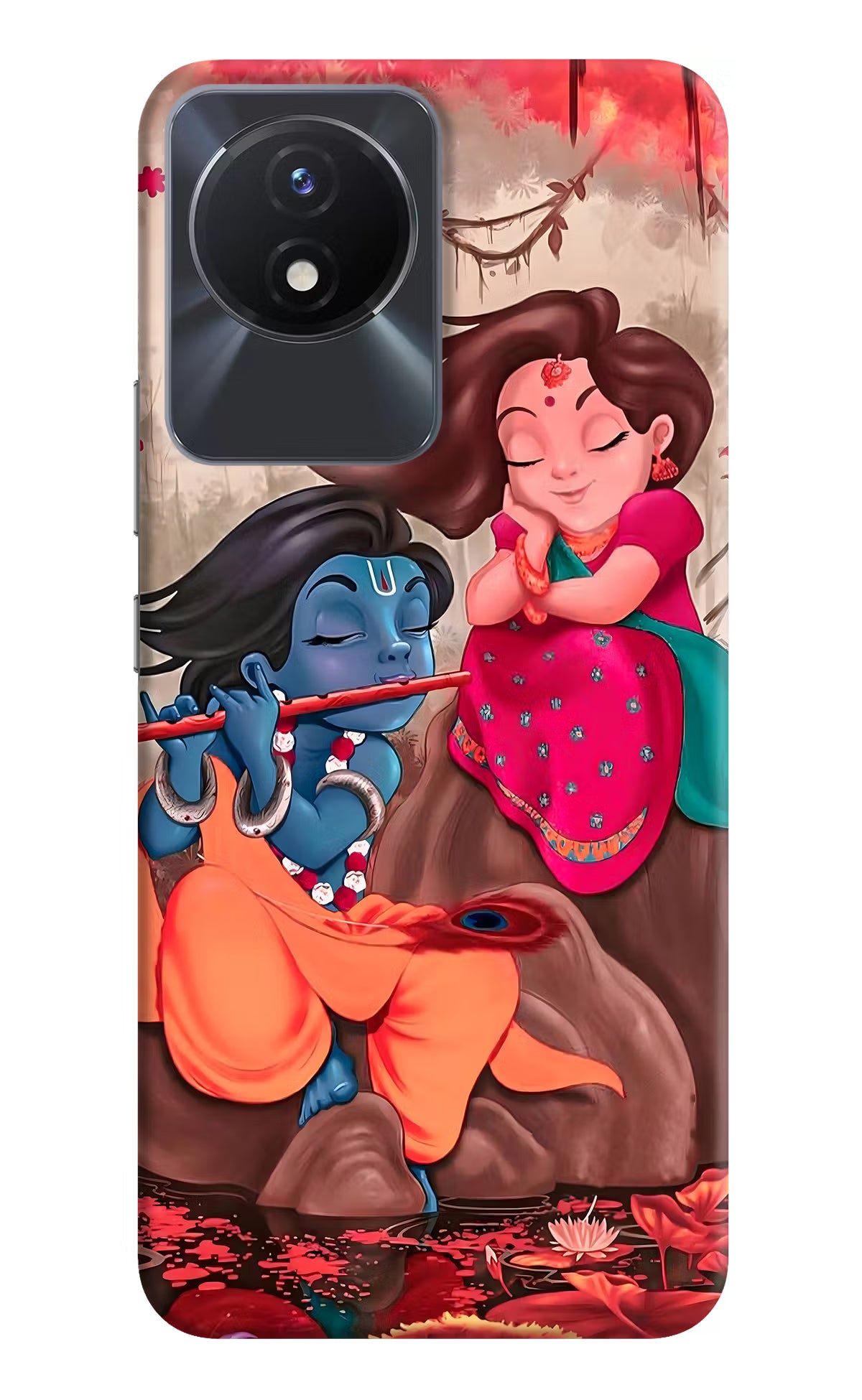 Radhe Krishna Vivo Y02/Y02T Hard Case Back Cover by Casekaro
