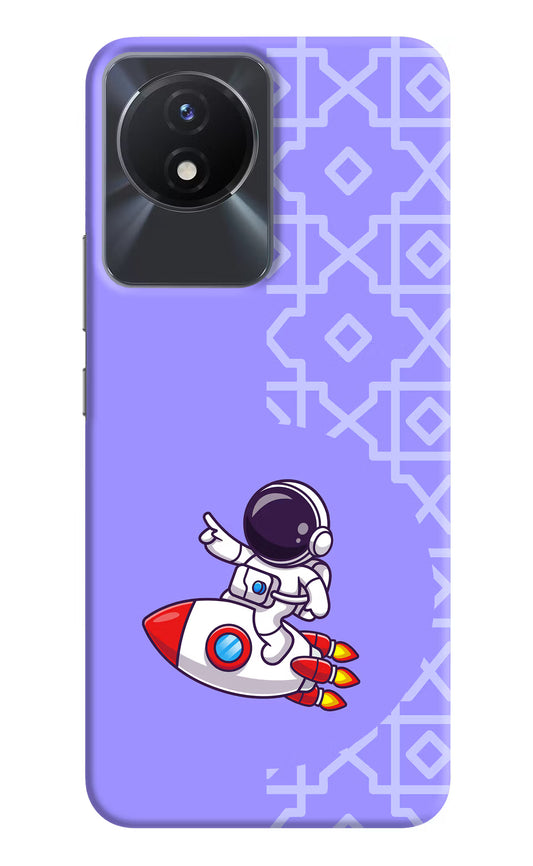 Cute Astronaut Vivo Y02/Y02T Hard Case Back Cover by Casekaro