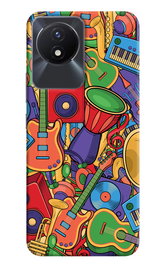 Music Instrument Doodle Vivo Y02/Y02T Hard Case Back Cover by Casekaro