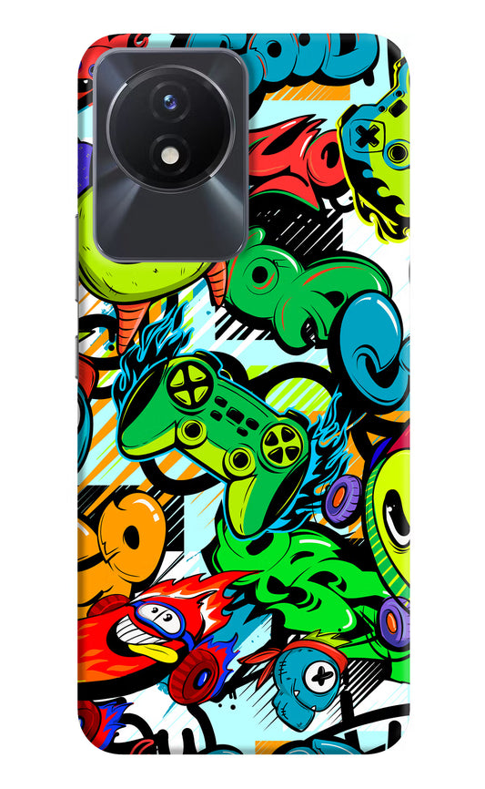 Game Doodle Vivo Y02/Y02T Hard Case Back Cover by Casekaro