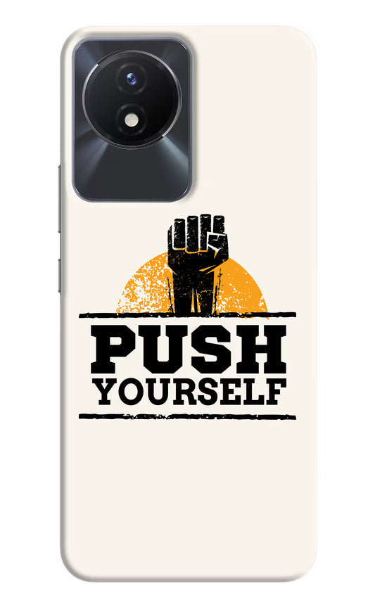 Push Yourself Vivo Y02/Y02T Hard Case Back Cover by Casekaro