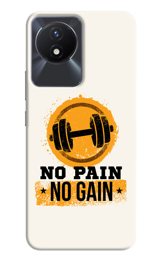 No Pain No Gain Vivo Y02/Y02T Hard Case Back Cover by Casekaro