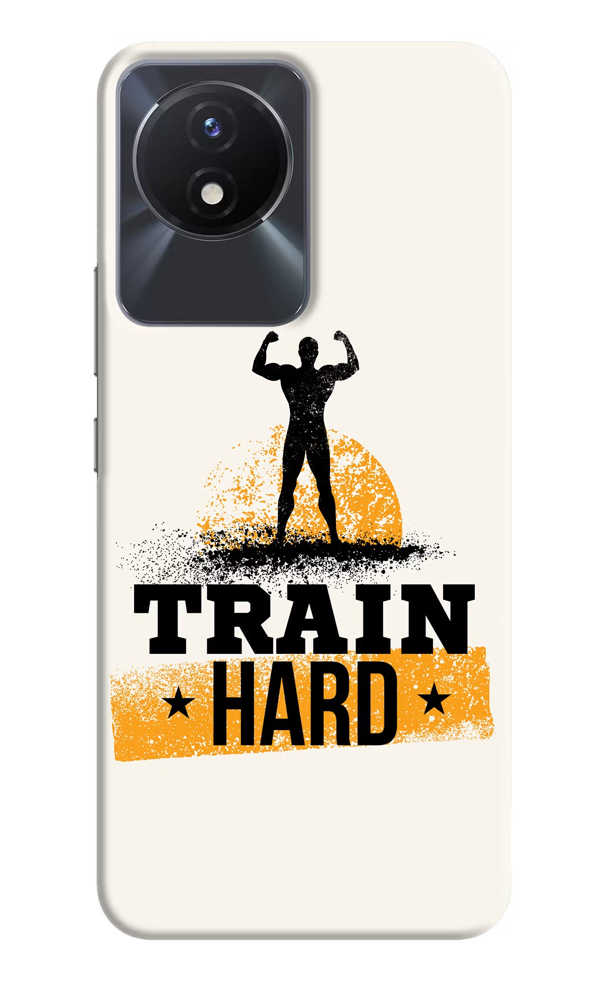 Train Hard Vivo Y02/Y02T Hard Case Back Cover by Casekaro