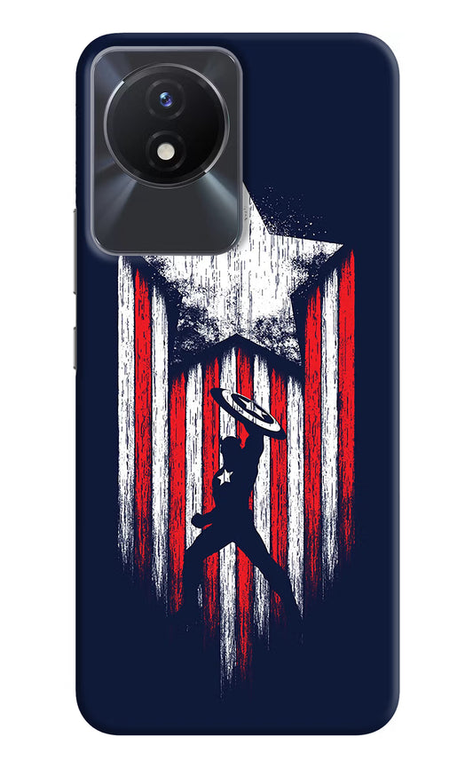 Captain America Marvel Art Vivo Y02/Y02T Hard Case Back Cover by Casekaro