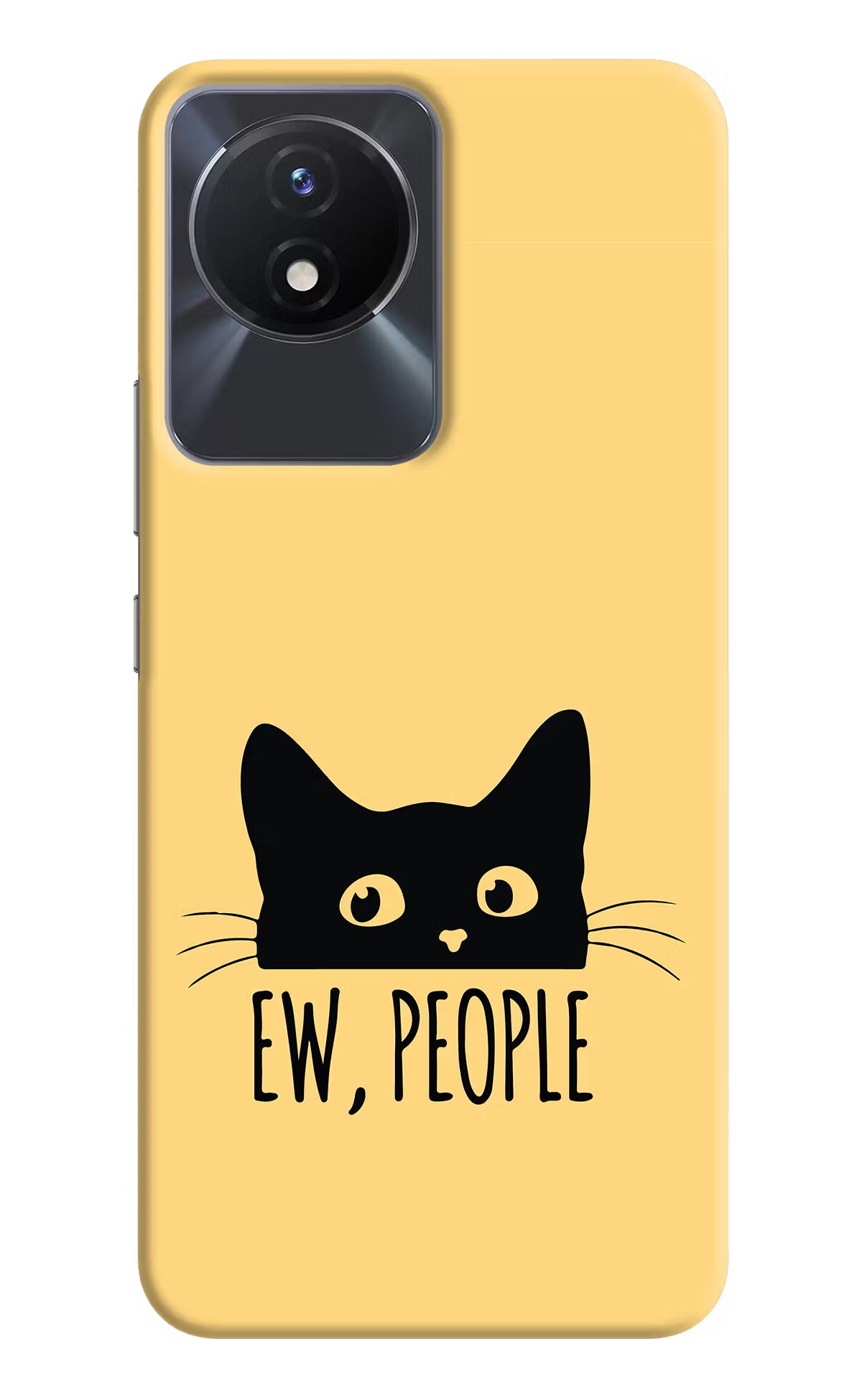 Ew People Catitude Vivo Y02/Y02T Hard Case Back Cover by Casekaro