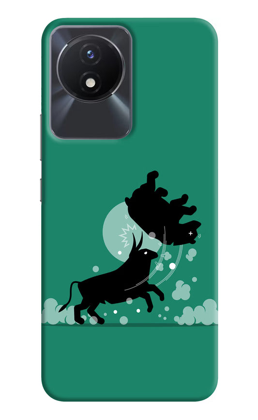 Bull Conqueror Vivo Y02/Y02T Hard Case Back Cover by Casekaro