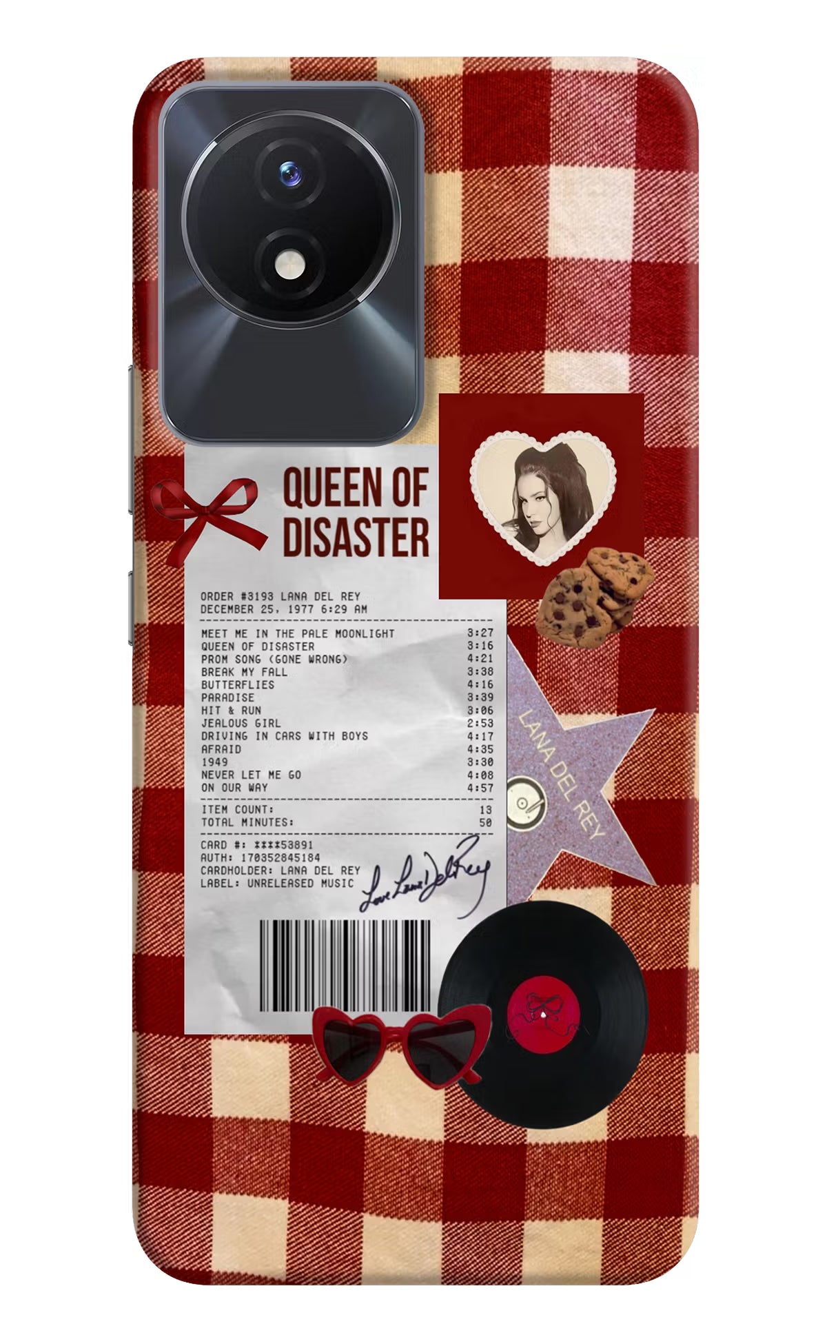 Queen of Disaster Vivo Y02/Y02T Hard Case Back Cover by Casekaro