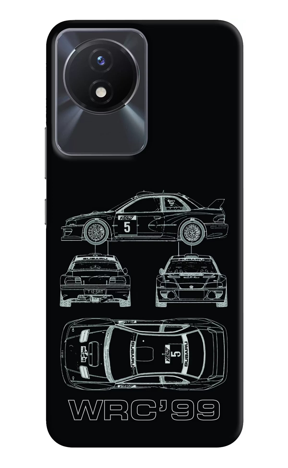 WRC'99 Vivo Y02/Y02T Hard Case Back Cover by Casekaro