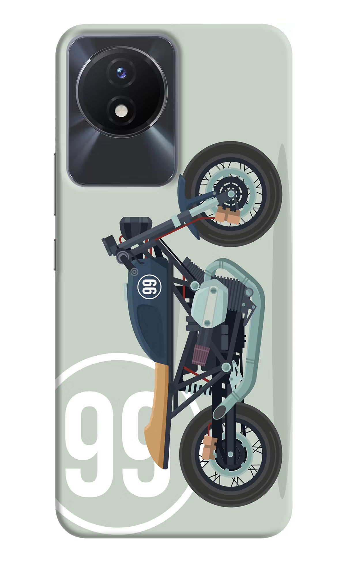 Classic Cafe Racer 99 Vivo Y02/Y02T Hard Case Back Cover by Casekaro