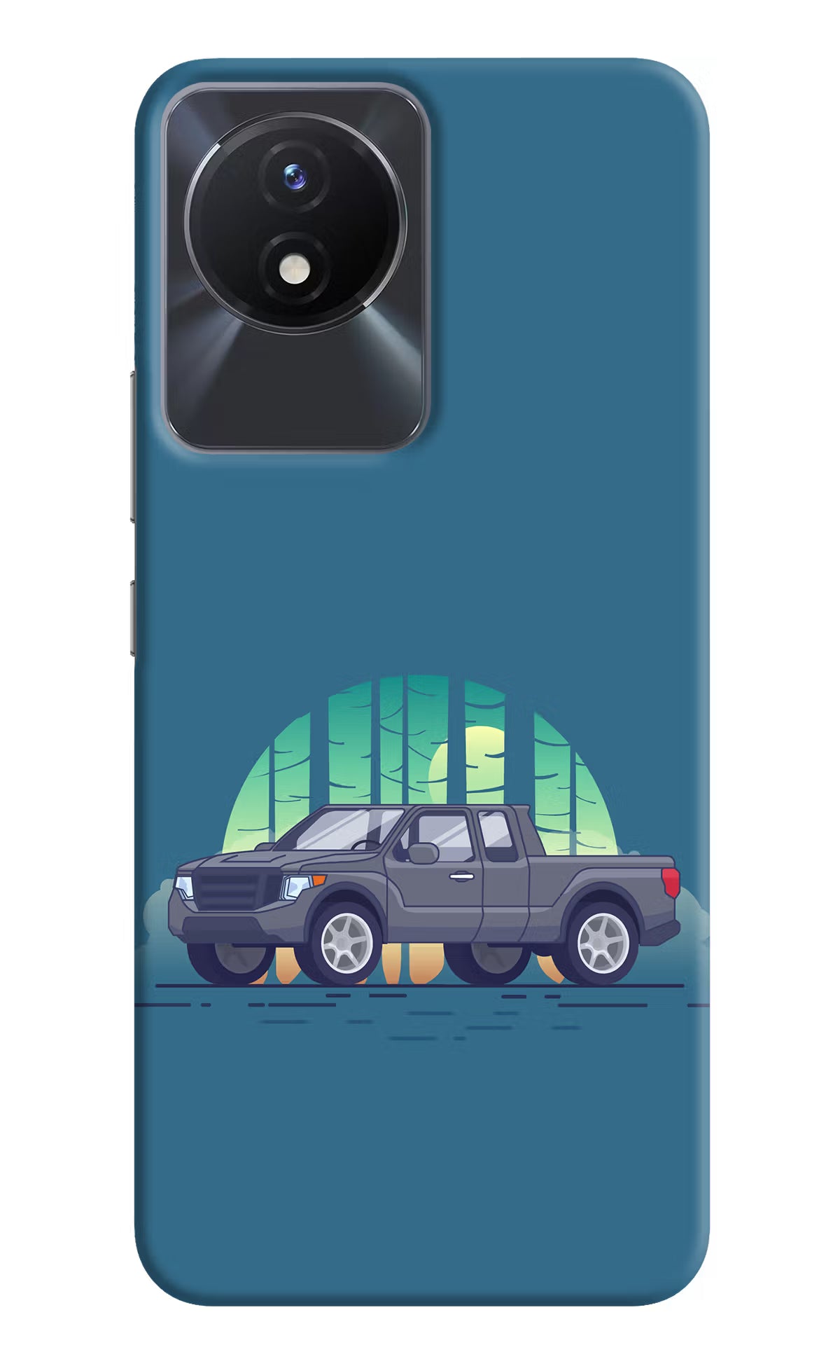 Retro Garage Vibe Vivo Y02/Y02T Hard Case Back Cover by Casekaro