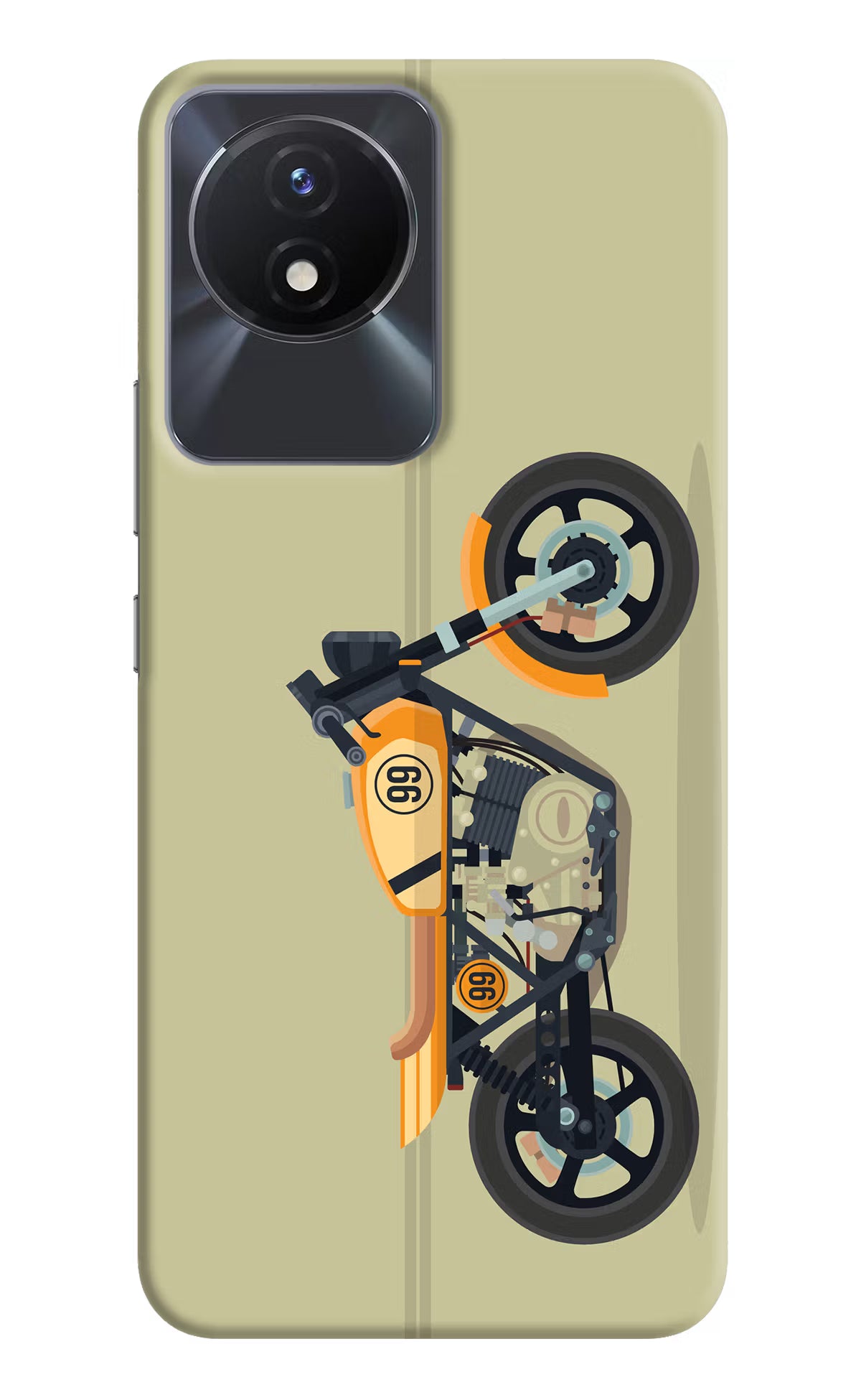 Vertical Speedster Vivo Y02/Y02T Hard Case Back Cover by Casekaro