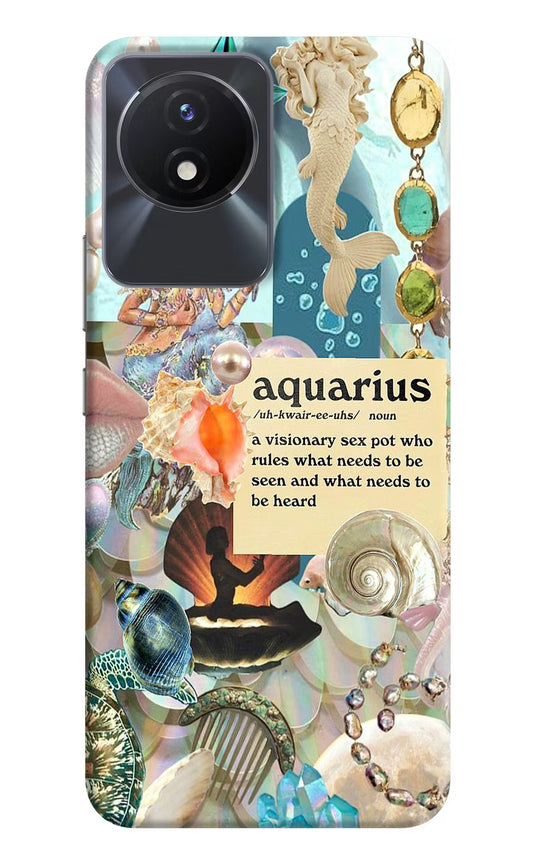 Aquarius Zodiac Vivo Y02/Y02T Hard Case Back Cover by Casekaro