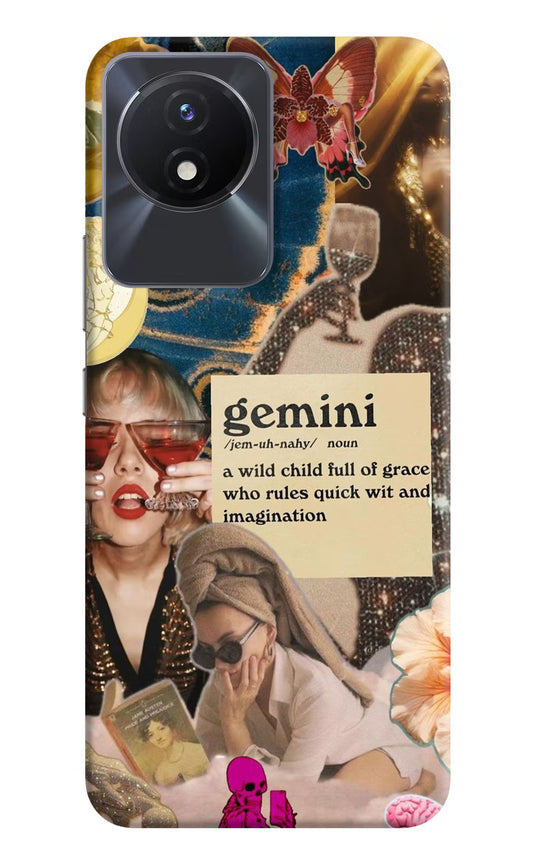 Gemini Zodiac Vivo Y02/Y02T Hard Case Back Cover by Casekaro