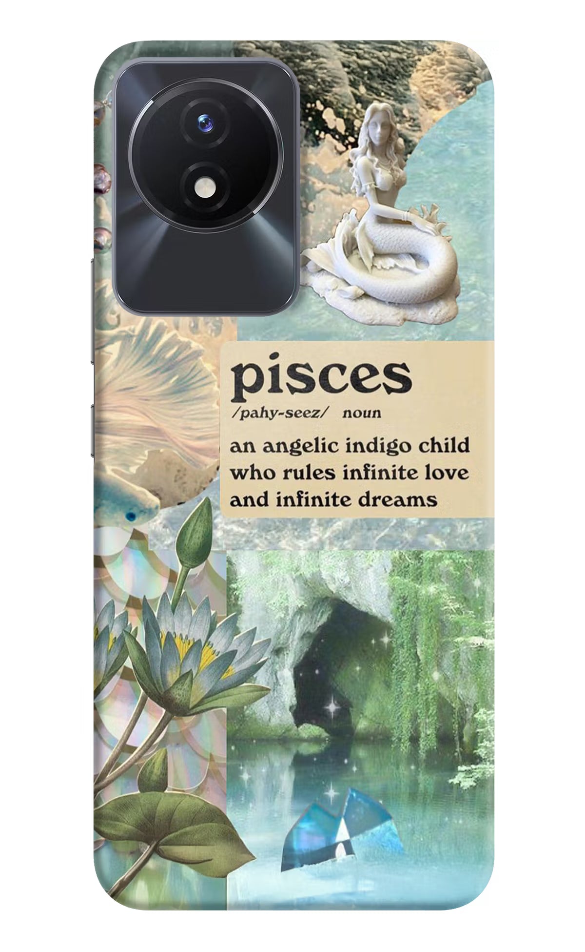 Pisces Zodiac Vivo Y02/Y02T Hard Case Back Cover by Casekaro