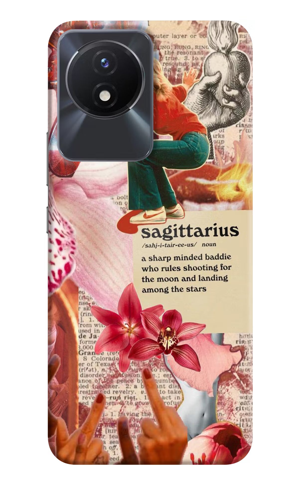 Sagittarius Zodiac Vivo Y02/Y02T Hard Case Back Cover by Casekaro