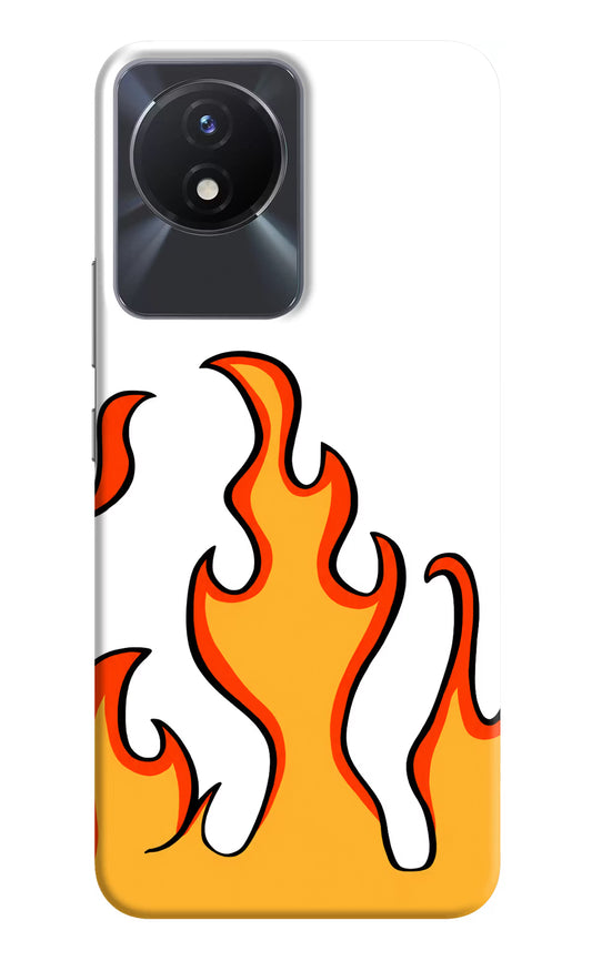 Fired Up – White Vivo Y02/Y02T Hard Case Back Cover by Casekaro