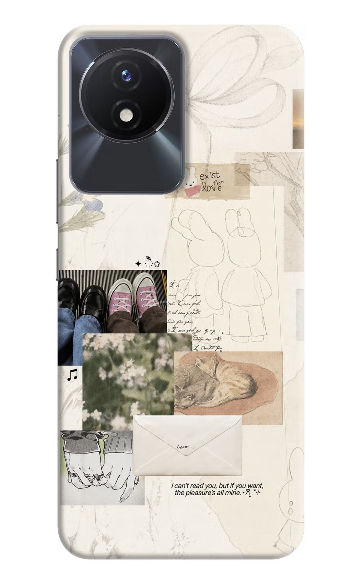 Soft Aesthetic Vivo Y02/Y02T Back Cover