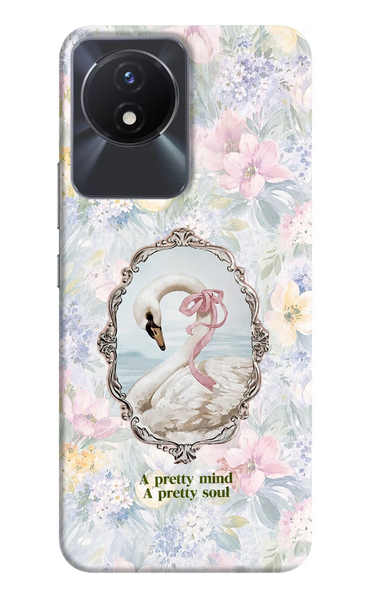 Pretty Mind Pretty Soul Vivo Y02/Y02T Hard Case Back Cover by Casekaro