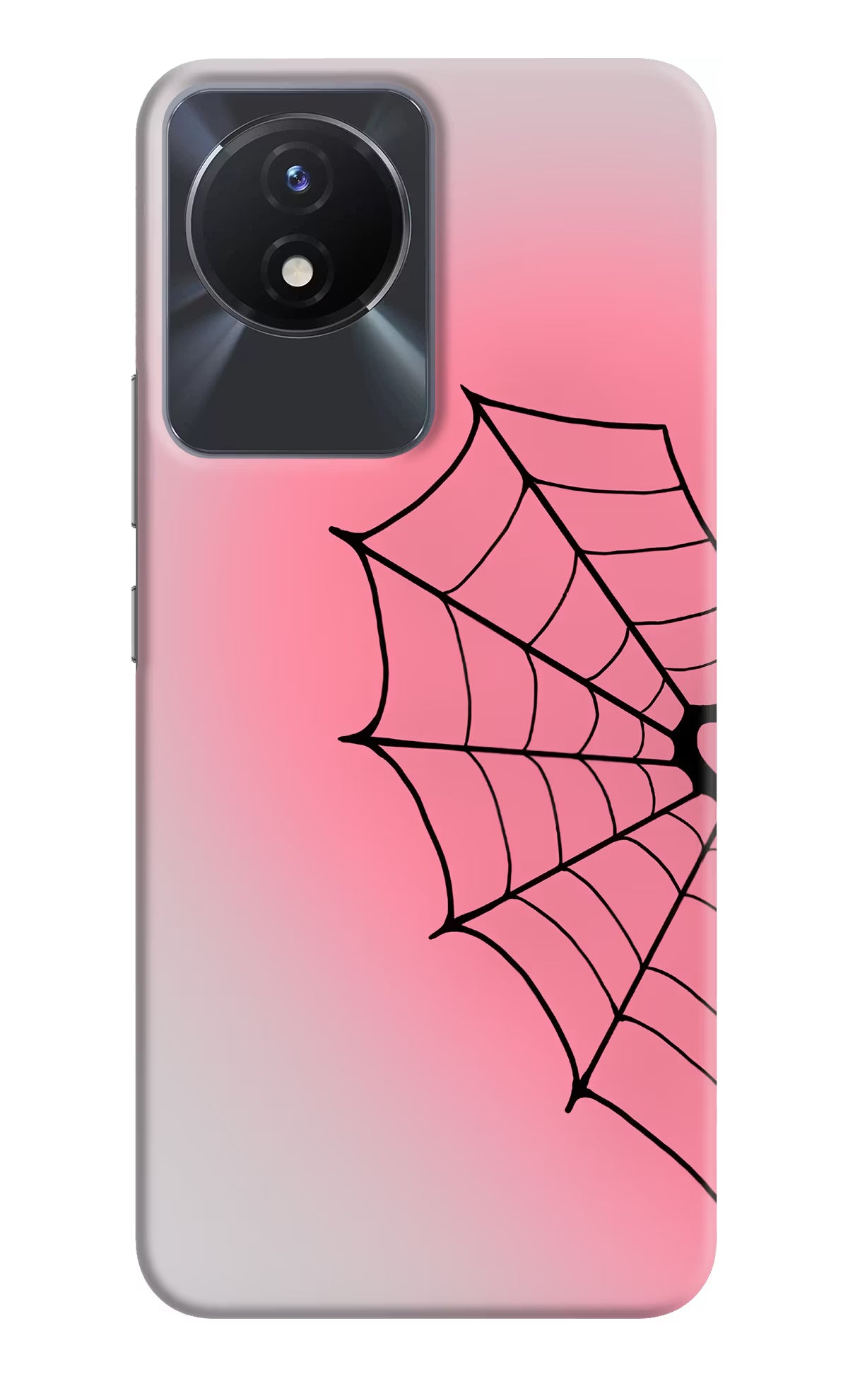 Pink Web Vivo Y02/Y02T Back Cover