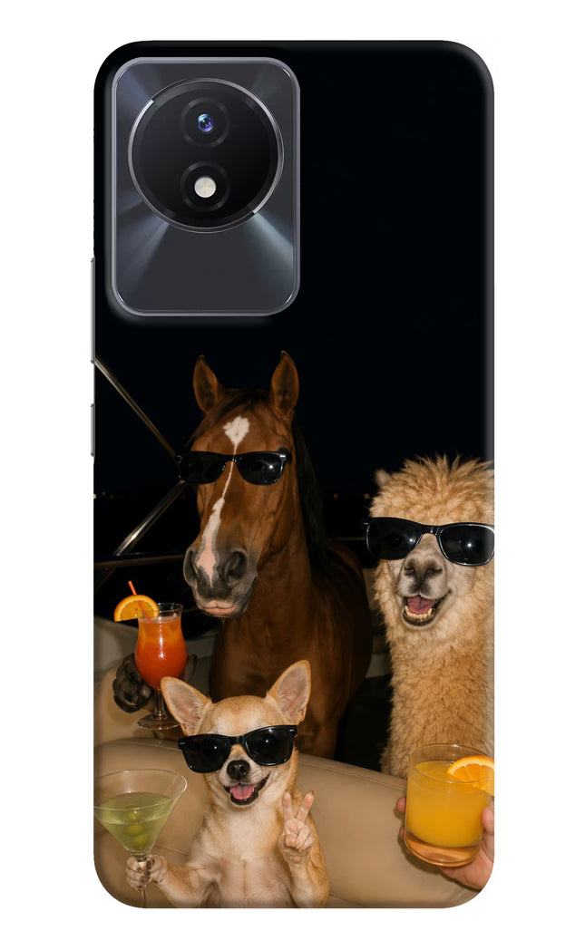 Party Squad Vivo Y02/Y02T Hard Case Back Cover by Casekaro