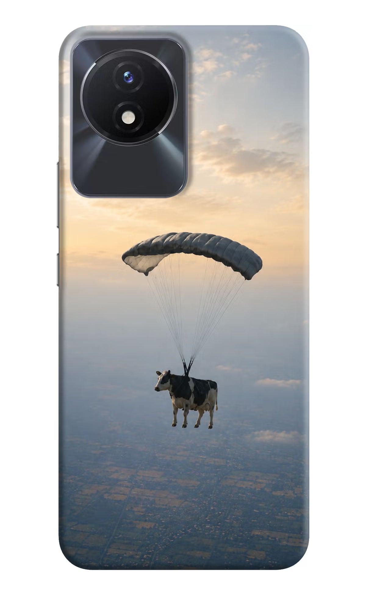 Skydiving Cow Vivo Y02/Y02T Back Cover